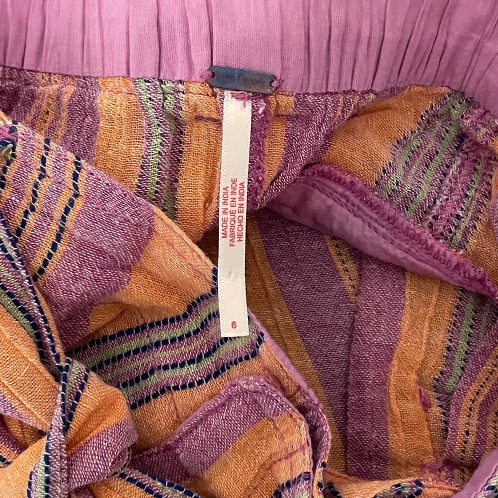 FREE PEOPLE Barbados Bloom Belted Cuffed Shorts‎ Tropical Stripes Vacation 6 - Picture 12 of 15